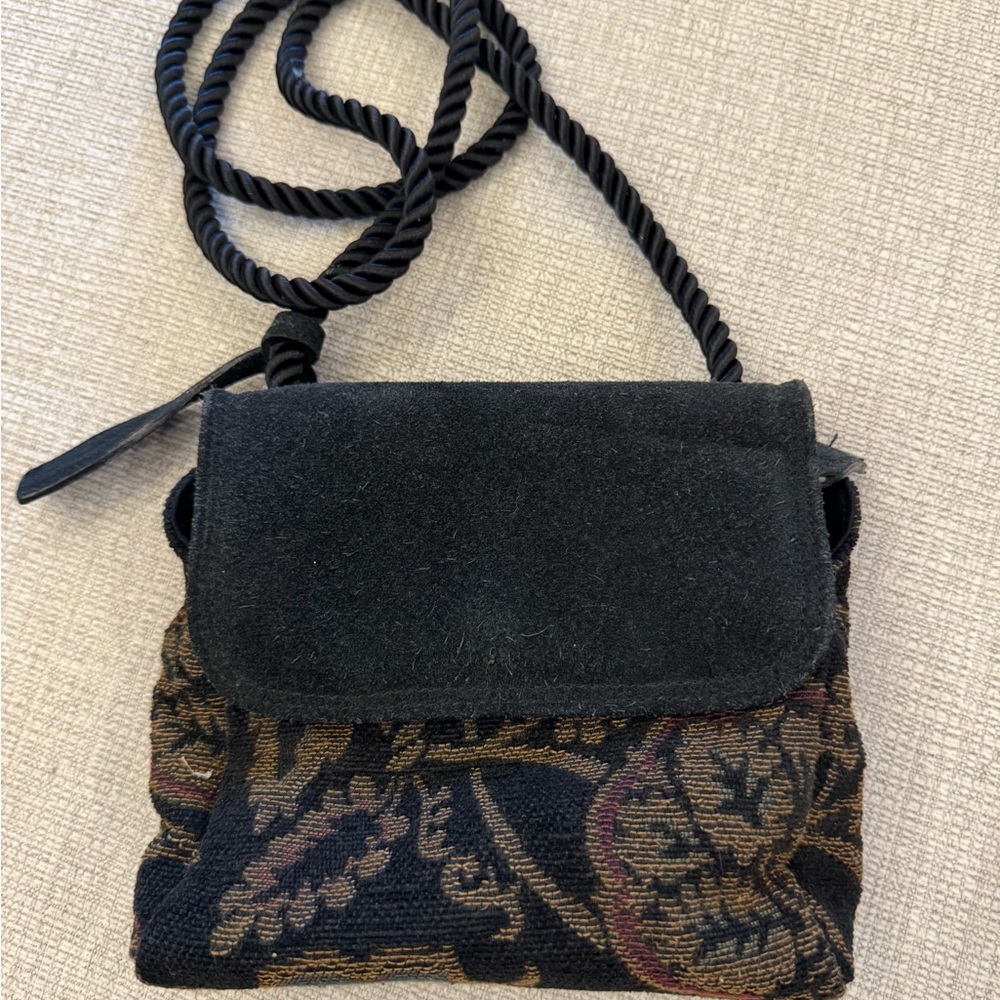 Vintage Liz Claiborne Tapestry Crossbody Bag